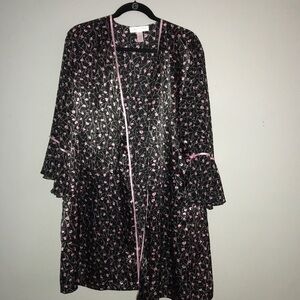 Oscar de la Renta Pink Label Pink Hearts Robe Size Large​​​